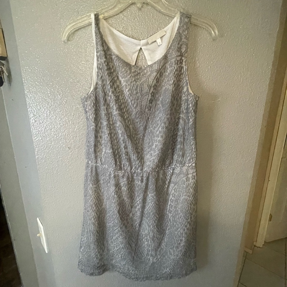 Gray glam dress small 15 chest to chest shoulder down 30